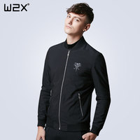 w2x修身帅气短款外套 2017新款春季青年男士韩版休闲上衣长袖夹克