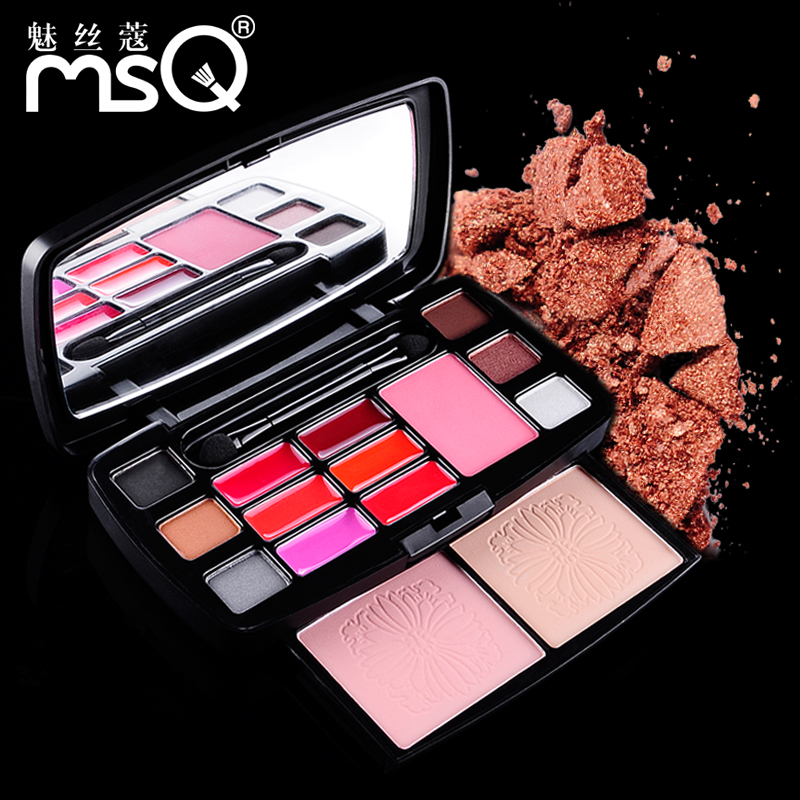 Набор для макияжа MSQ 15 блеск для губ msq 6 cristal led msq cc01 6