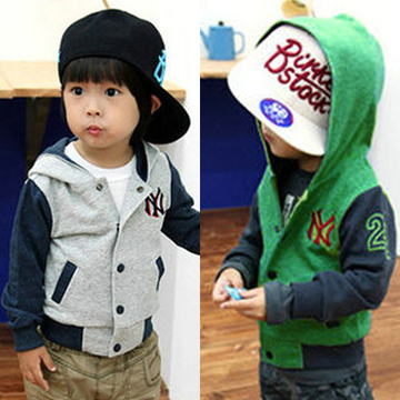 Fall 2015 with Korean boy children's clothing baby child Jacket Hoodie Cardigan tide WT-0193