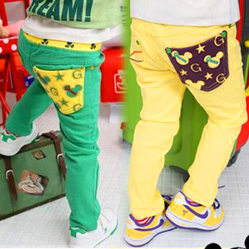 2015 fall fashions for boys and girls children's clothing baby children Korean jeans pants casual pants slim kz-0006