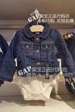 детская куртка babygap专柜正品代购女宝公主领软料牛仔双层内衬波点外套原价279