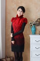 修身型长袖毛呢外套