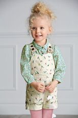 Рубашка детская 预定 next童装代购 綠色碎花女式襯衫 （3月-6歲）15天内发货