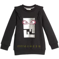 Толстовка детская 英国正品代购fendi15秋冬女童新款长袖卫衣两色可选