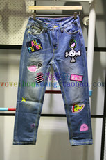 Джинсы женские paulfrank大嘴猴正品代购 pfapt153094w 女式牛仔裤