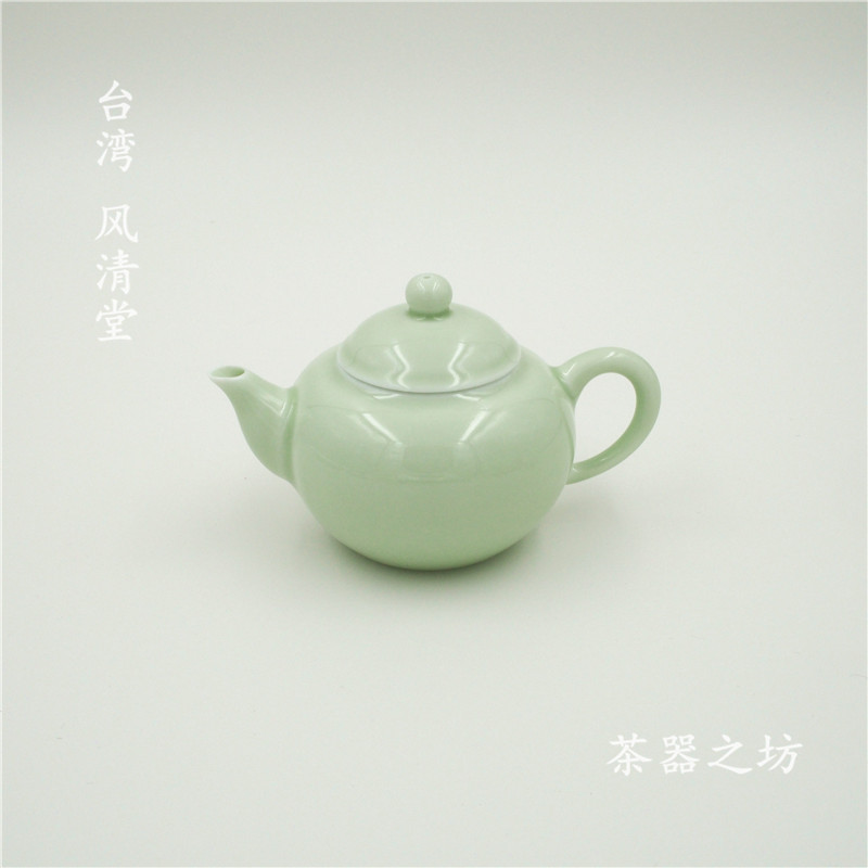 台湾风清堂茶具青白瓷茶壶风清堂茶壶三才碗泡茶器功夫茶具