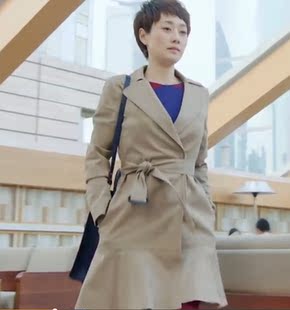 北上广不相信眼泪潘芸马伊琍同款长款卡其色风衣外套