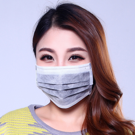 包邮哈珀促销四层活性炭一次性口罩 防甲醛防尘病毒劳保防护口罩