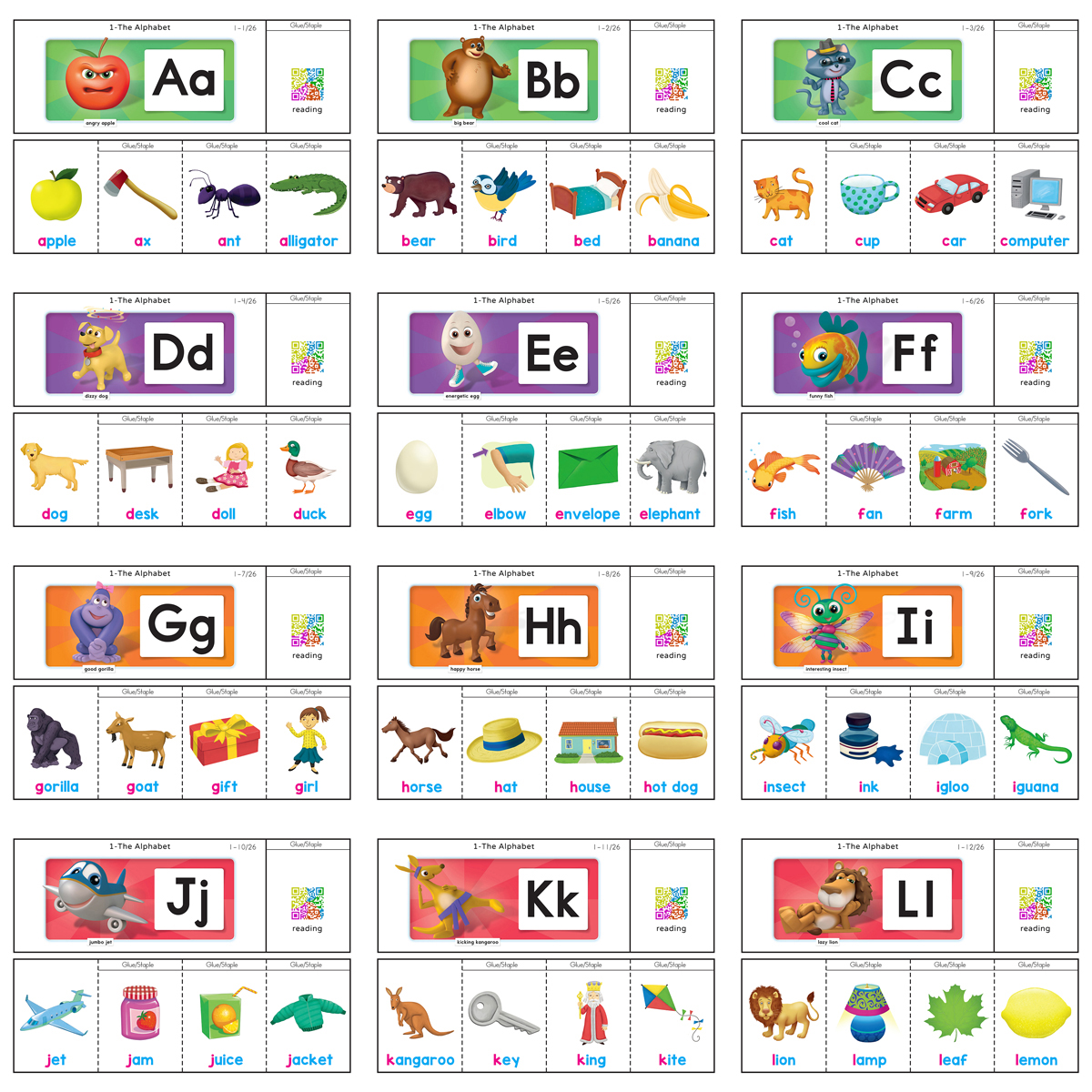 幼儿英语教学字母手卡|UI|APP界面|小二晶 - 原创作品 - 站酷 (ZCOOL)