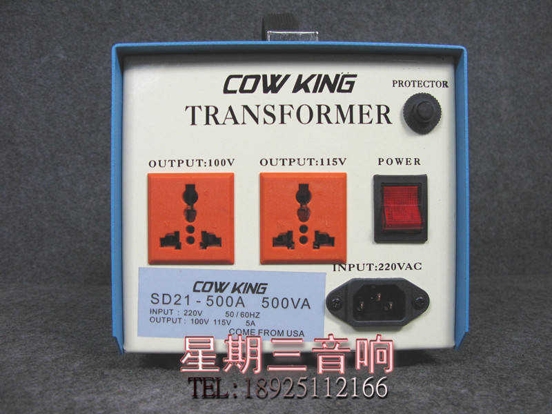 

Электронный трансформатор Cow king 220V 110V 500W