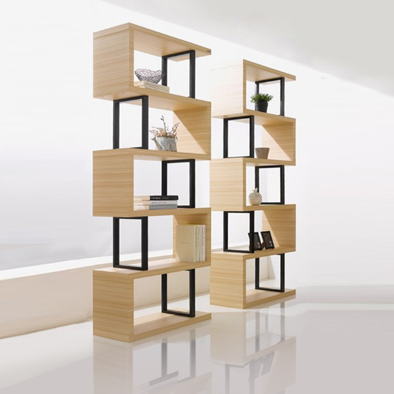书架置物架落地铁艺客厅隔断收纳展示架子现代简约儿童多层储物柜