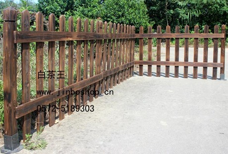 田园乡村庭院园艺户外防腐碳化花园木栅栏木篱笆木围栏护栏