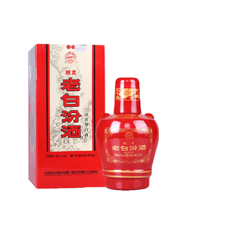 白酒　杏花村　FENJIU 475ml 53%vol 杏花村汾酒53度清香型白酒475ml
