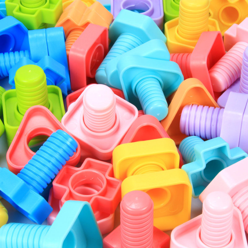 宝宝小孩男孩益智玩具1拧幼儿螺丝螺母组装组合2拆装塑料积木-3岁