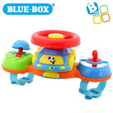 Игрушка 蓝盒 6个月-123宝宝玩具婴儿车仿真方向盘二合一伴游驾驶盘003969 Blue box