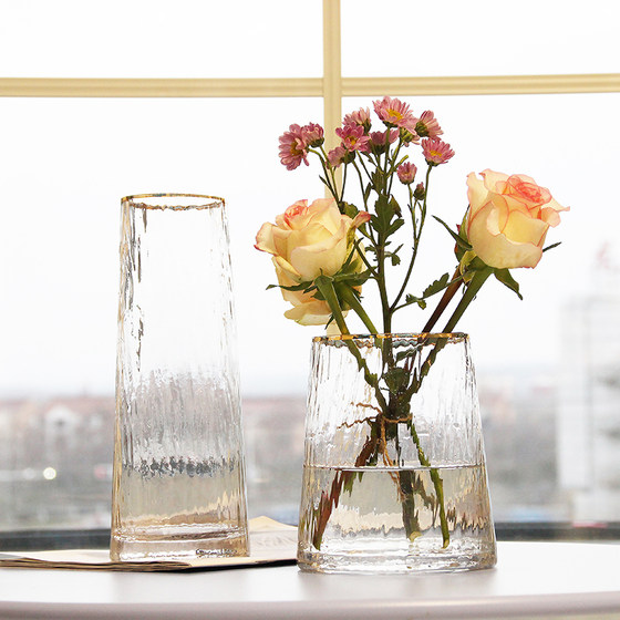 Nordic Light Luxury Glass Vase Transparent Living Room Flower Flowers Lily Rich Bamboo Rose Flowers Vase Table Decoration Nordic Light Luxury Glass Vase Transparent Living Room Flower Flowers Lily Rich Bamboo Rose Flowers Vase Table Decoration