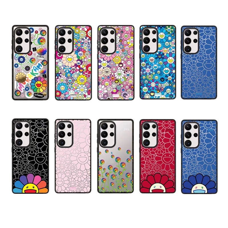 村上隆第三弹FLOWERS BLOOM太阳花适用17Promax镜面手机壳iPhone16Pro