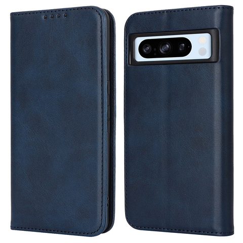 8, 8 Pro Leather Magnetic Wallets Folio Flip Synthetic Leather Card Holder Wallets Business Kickstand Folding Stand Google