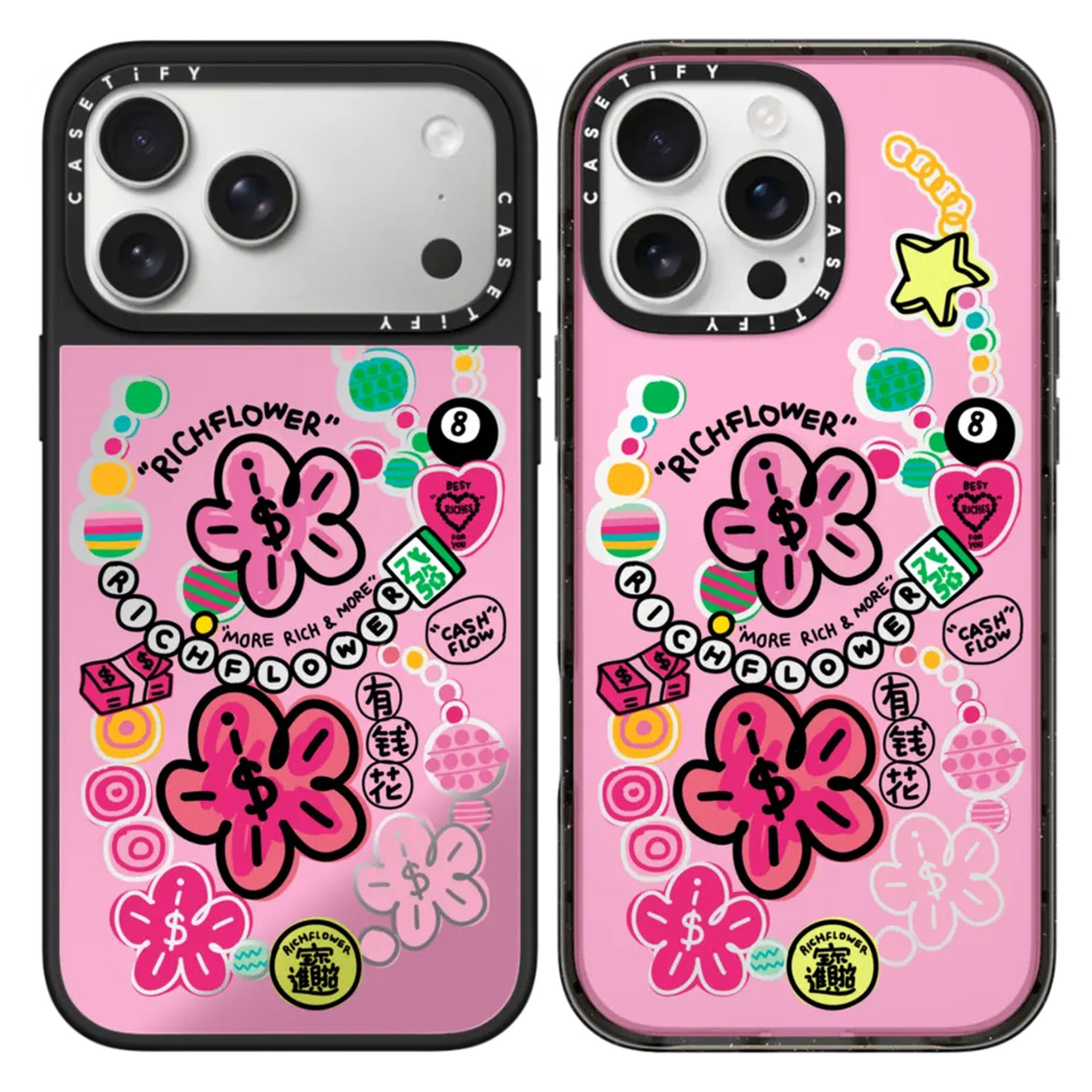 现货CASETiFY村上隆粉色太阳花FLOWERS BLOOM适用苹果iPhone17ProMax