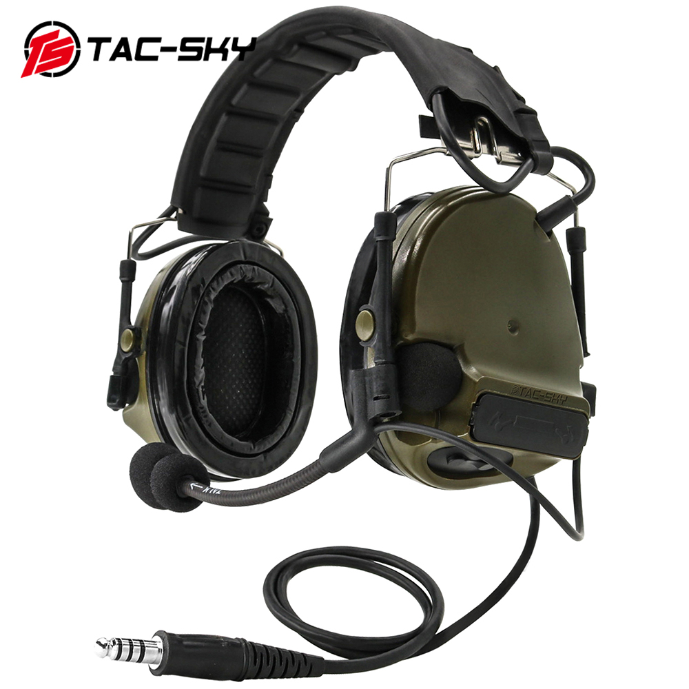TAC SKY Comtac III/C3降噪拾音戰術耳機矽膠高配版CB色頭帶可拆 Taobao