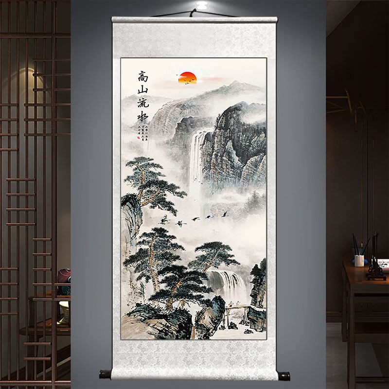 齐白石墨虾图挂画怎么选？仿古名家作品玄关客厅装饰真能提升家的气质