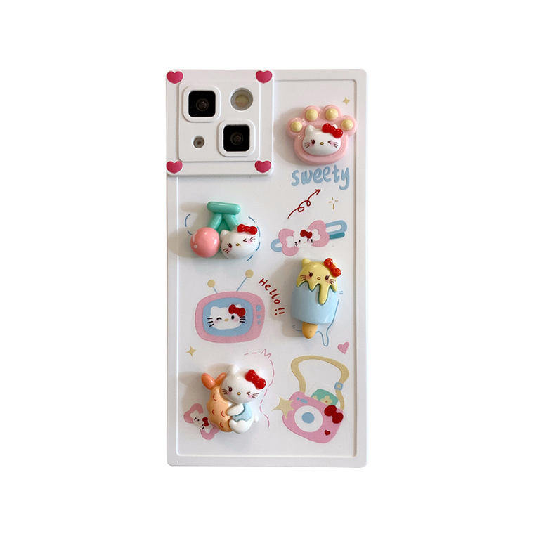 Cute HelloKitty 3DSoft Girls 15, 14, 13, 12, 11 iPhone Case