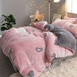 Thickened Milk Coral Velvet Four-piece Double-sided Flanged Quilt Set Winter Season Falley Plus Sword Bed Single Bed Three-piece Set Thickened Milk Coral Velvet Four-piece Double-sided Flanged Quilt Set Winter Season Falley Plus Sword Bed Single Bed Three-piece Set