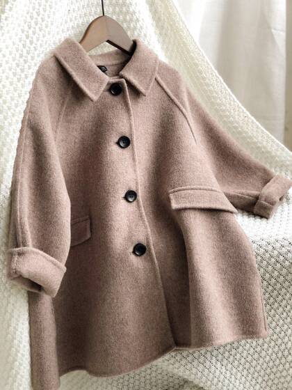 Children's Double-sided Cashmere Coat New Girls' Double-sided Tweed Coat A-line Coat In Autumn And Winter Of 2019 Children's Double-sided Cashmere Coat New Girls' Double-sided Tweed Coat A-line Coat In Autumn And Winter Of 2019