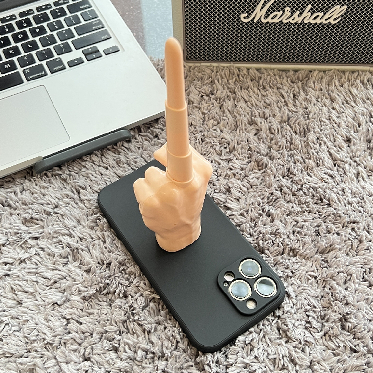 Big Middle Finger Funny Spoof Telescopic Stand 3D Niche Samsung Phone Case