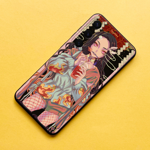 Anime – Demon Slayer Matte Soft Silicone TPU S24, S24 Plus, S24 Ultra, S23, S23 Plus, S23 Ultra, S22, S22 Plus, S22 Ultra