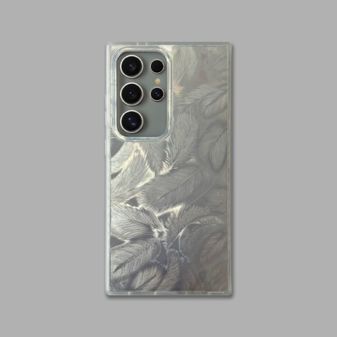 Gradient Pearl Shine Feather S24, S24 Plus, S24 Ultra Samsung Phone Case