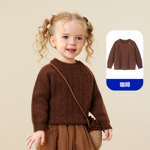 【100%澳洲棉羊毛】迷你巴拉男女童毛衫2025冬季新款宝宝毛衣童装