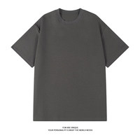 【ZPTX】纯棉圆领美式百搭纯色短袖