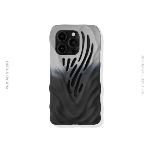 New 3D Wavy Wing Hollow Heatsink Heat Dissipation 15, 14, 13, 12 iPhone Case