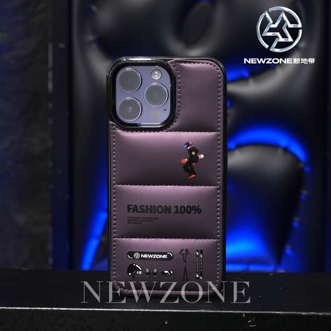 Purple — New Puffy Puffer Down Jacket 100% 15, 14, 13, 12 iPhone Case