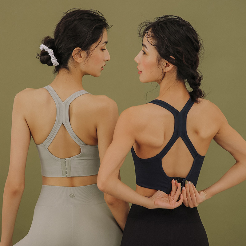 暴走的萝莉运动内衣女跑步瑜伽背心无钢圈聚拢健身服美背防震文胸
