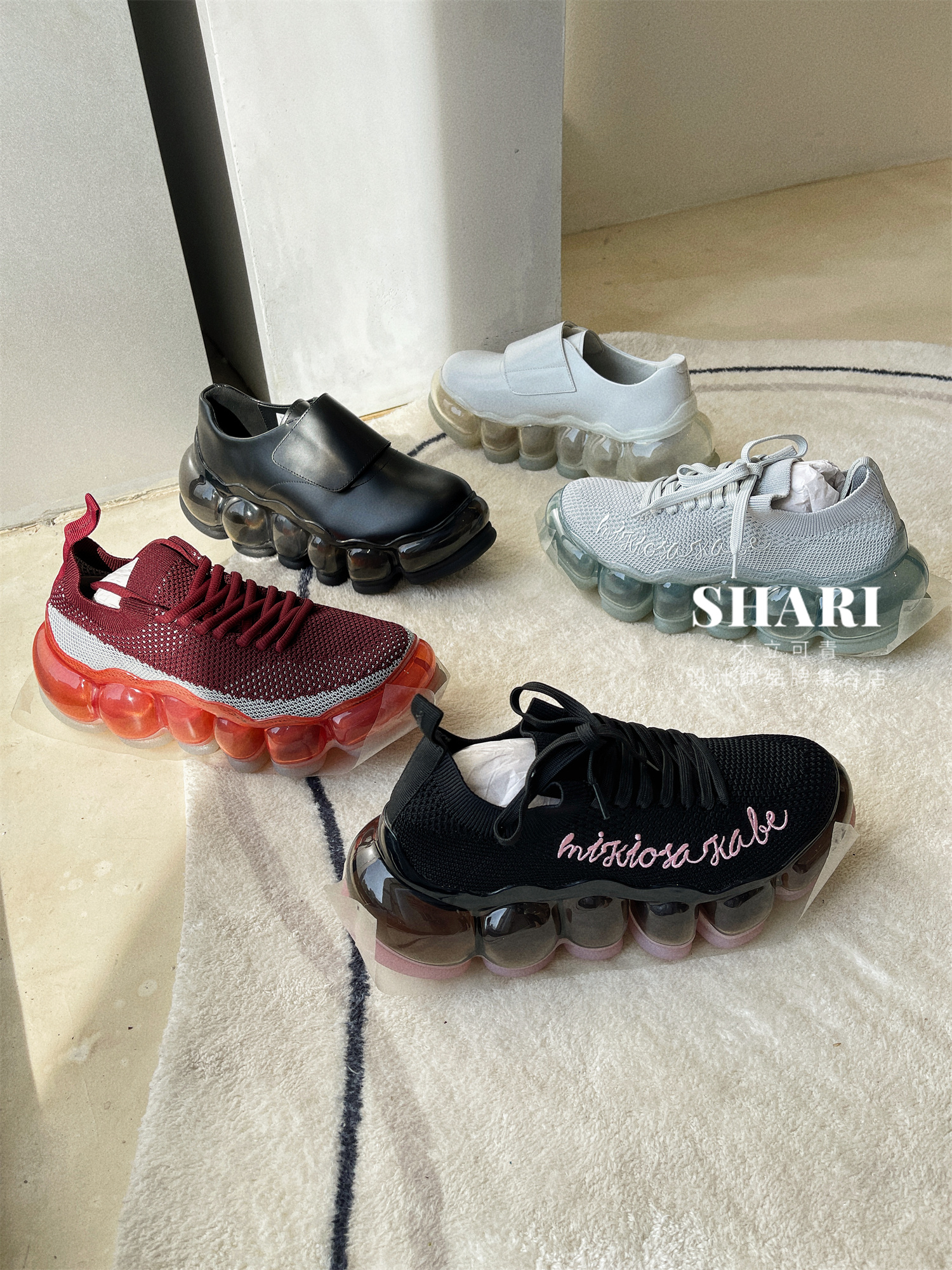 现货mikiosakabe鞋grounds 日本气垫网面时尚透气厚底- Taobao