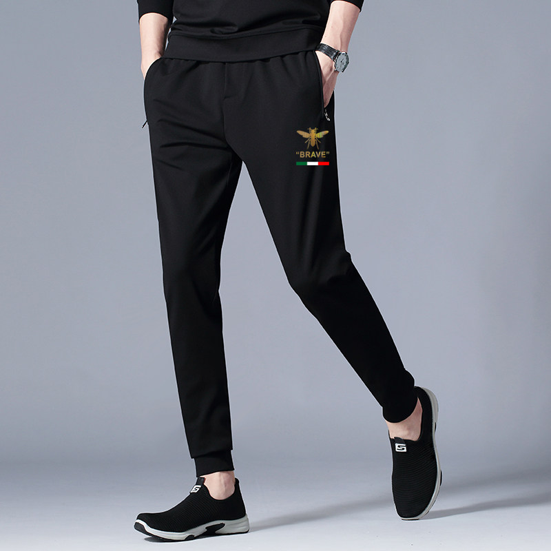 运动裤男休闲裤男裤2021新款休闲长裤潮牌小蜜蜂春秋卫裤男士裤子