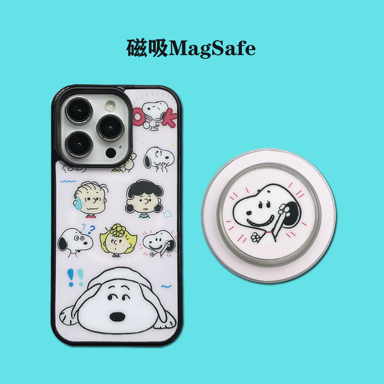 Snoopy Dog New Girls Cartoon MagSafe 15, 14, 13, 12 iPhone Case