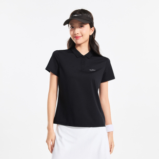 鸿星尔克速干polo衫女夏季新款女士翻领短袖t恤运动上衣妈妈女装