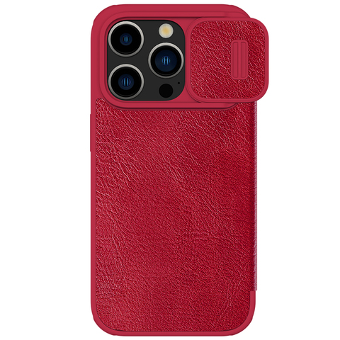 Nillkin Qin Pro Leather High End Premium – High Quality Magnetic Camera Lens Protection 15, 15 Plus, 15 Pro, 15 Pro Max