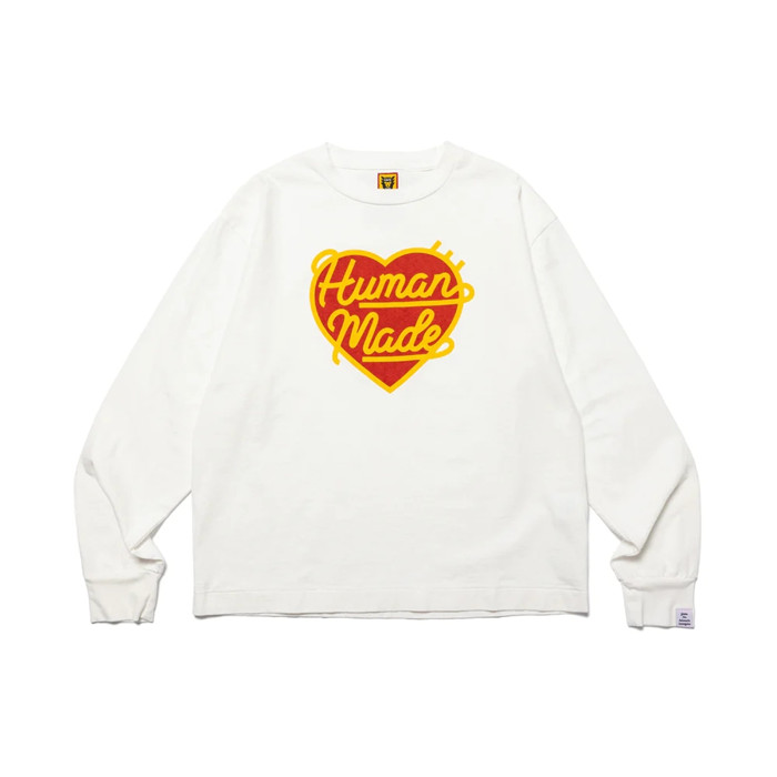 HUMAN MADE WOOL BLENDED L/S T-SHIRT 白-