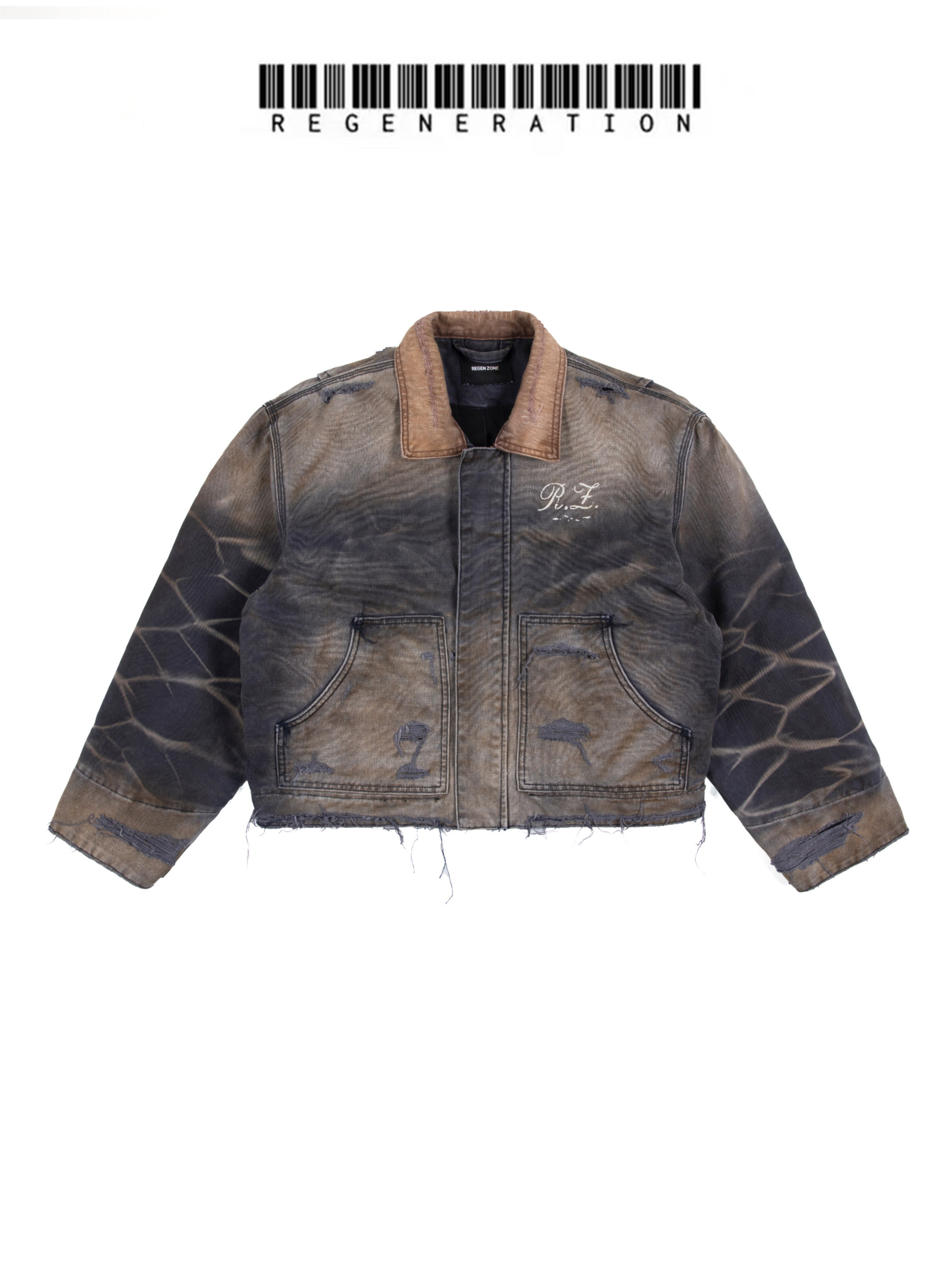 REGEN ZONE 25FW「SIAU」狩猎兽瞳蛇纹刺绣拼皮冷帽-淘宝网