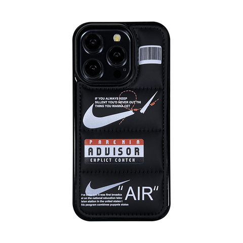 NIKE AIR Personalized Puffy Puffer Down Jacket 15, 14, 13, 12, 11 iPhone Case