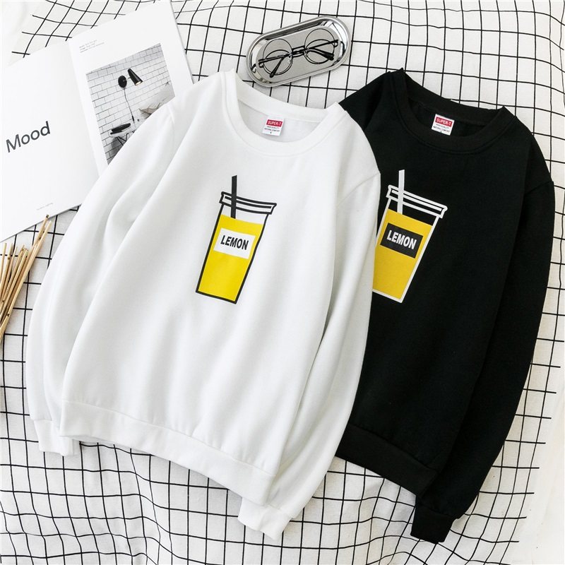 2021秋冬款卫衣男青少年韩版加绒长袖T恤学生潮帅气无帽薄款上衣A