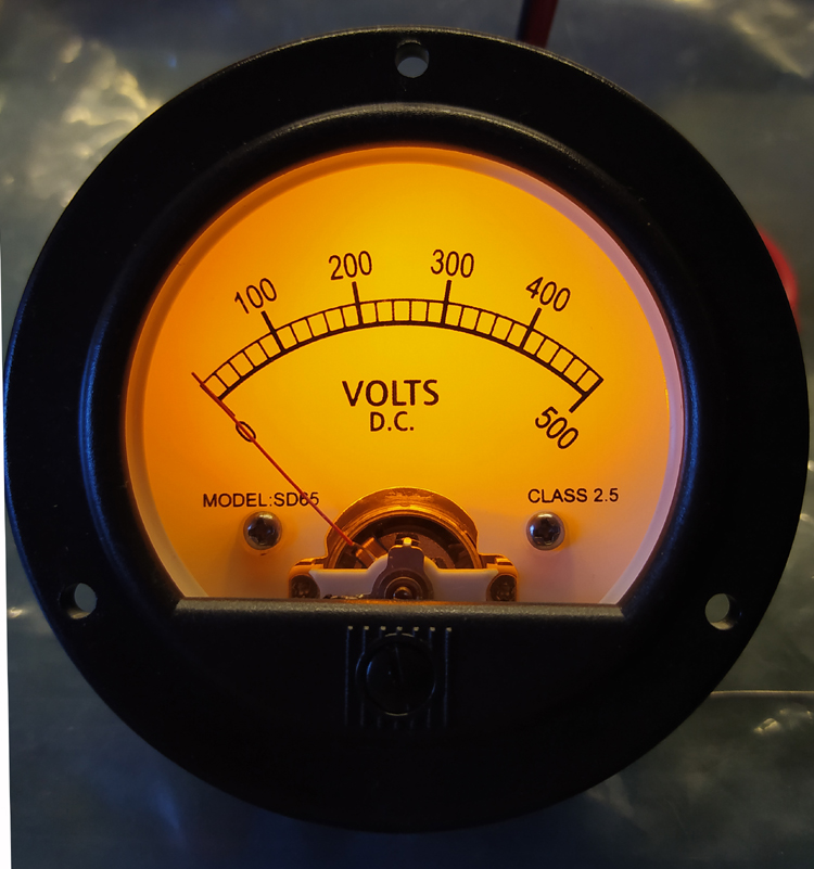 圆形黑色指针式表头复古表盘VU表电平表电压表SO65黄色背光-Taobao