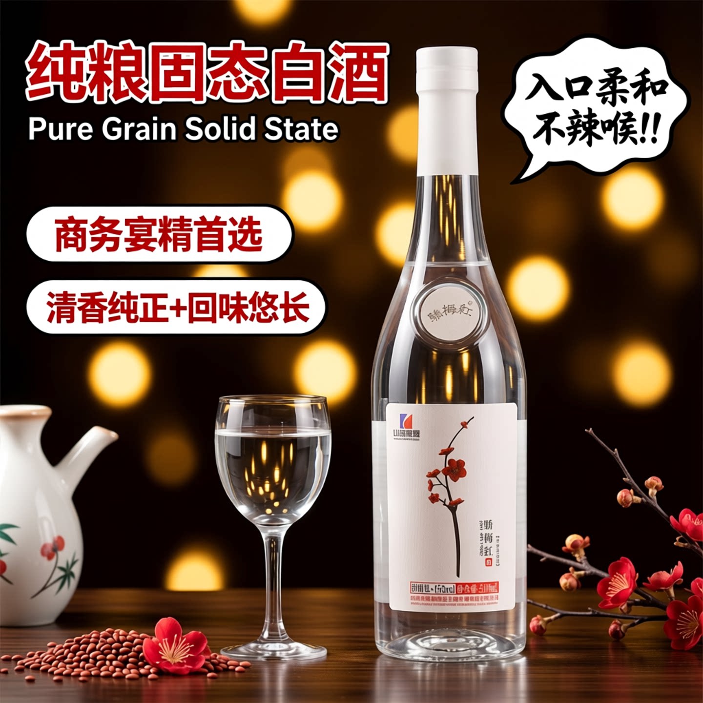 43度晋泉九酝酿高粱白酒整箱12瓶500ml纯粮食清香中华老字号太原评价