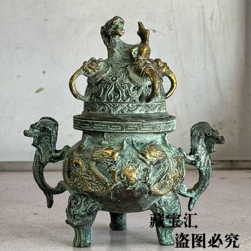 出土文玩老物件怀旧真品青铜八仙龙凤壶古代古董大明宣德酒壶茶壶-淘宝网