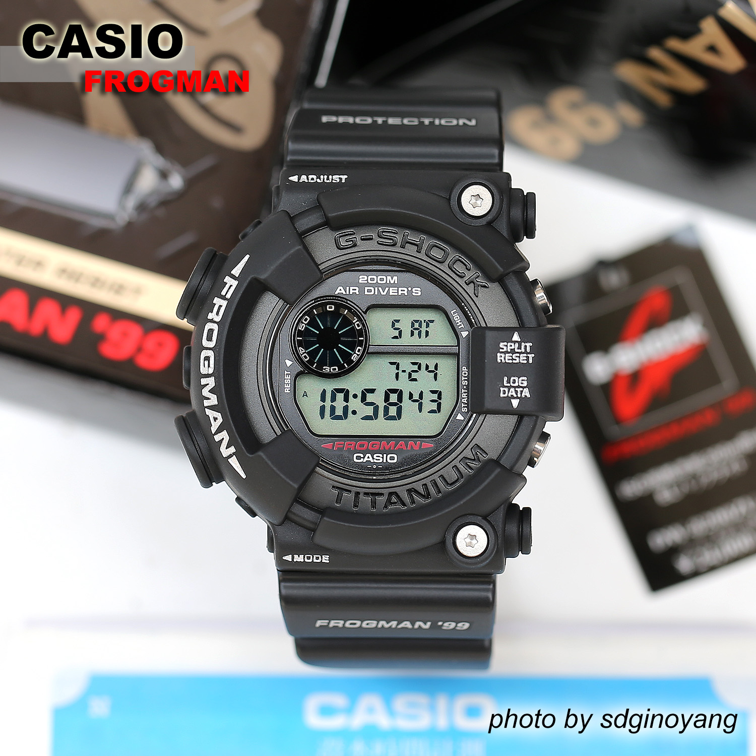 CASIO G-SHOCK FROGMAN DW-8200BMU-1T(99復刻版MIB黑衣蛙人)結束- Taobao