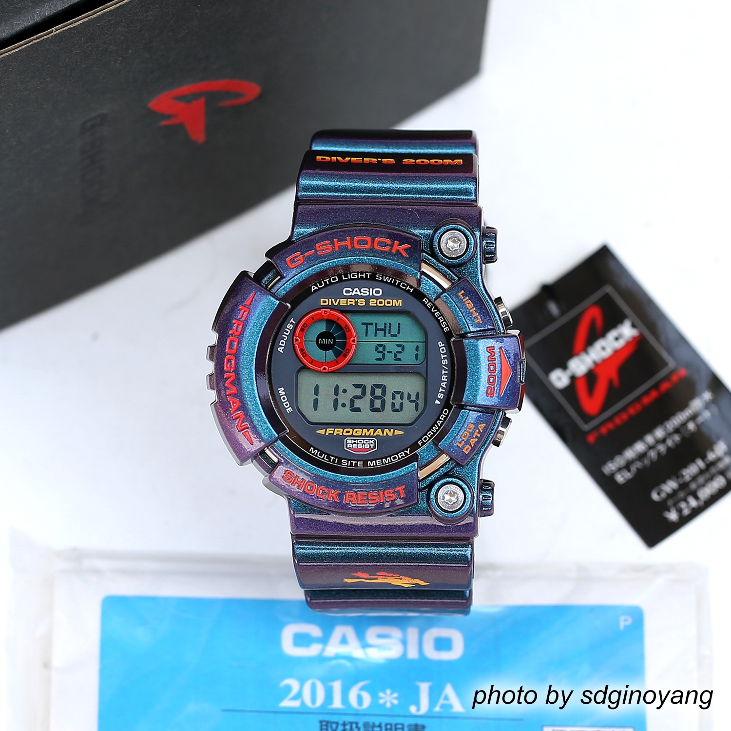 CASIO卡西欧G-SHOCK FROGMAN GW-200RB-1JF太阳黑子蛙人全新结束-Taobao